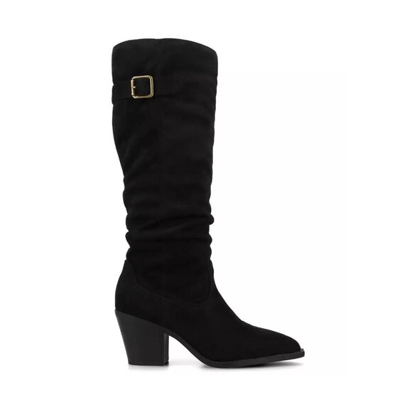 NiB Journee Women Kaleah Pointed Toe Slouchy Boot Black Size 11 M WC $149 RY1301 - Picture 2 of 5